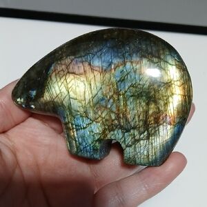 Labradorite Bear Carving